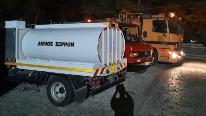 Βοήθεια του Δήμου σε Φωτιά στην Ακρόπολη Σερρών