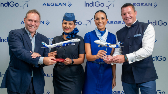 Συμφωνία Συνεργασίας AEGEAN και IndiGo για κοινές πτήσεις κωδικού