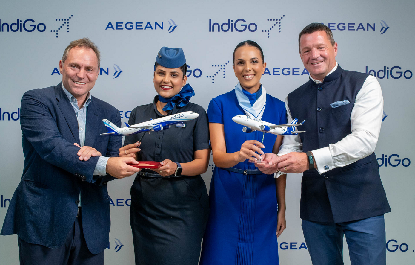 Συμφωνία Συνεργασίας AEGEAN και IndiGo για κοινές πτήσεις κωδικού
