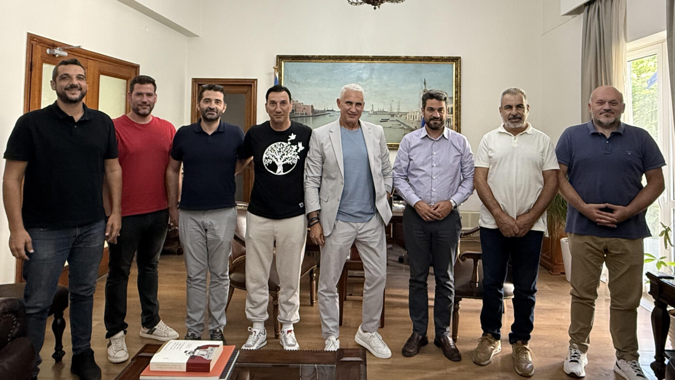Ο νέος Πρόεδρος της ΠΑΕ Χανιά, Δημήτρης Δρόσος, συναντά τον Δήμαρχο Χανίων