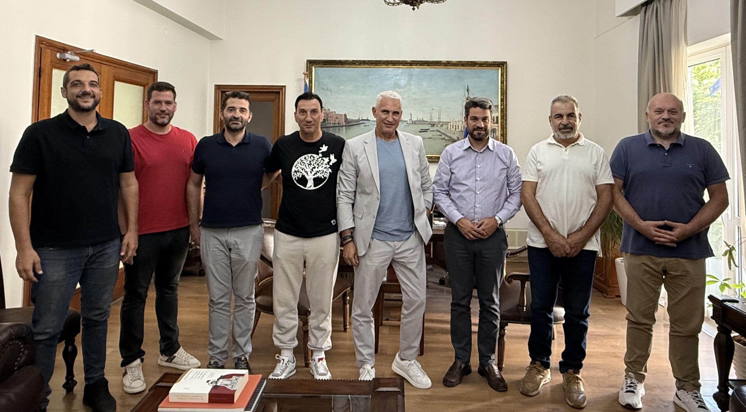 Ο νέος Πρόεδρος της ΠΑΕ Χανιά, Δημήτρης Δρόσος, συναντά τον Δήμαρχο Χανίων