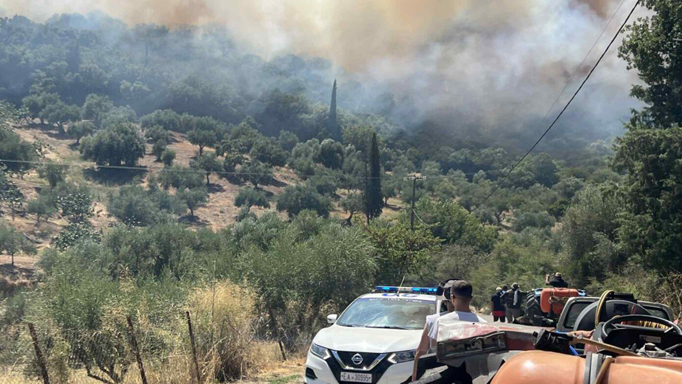 Πυρκαγιά σε αγροτοδασική ζώνη στη Λαγόμανδρα Χαλκιδικής