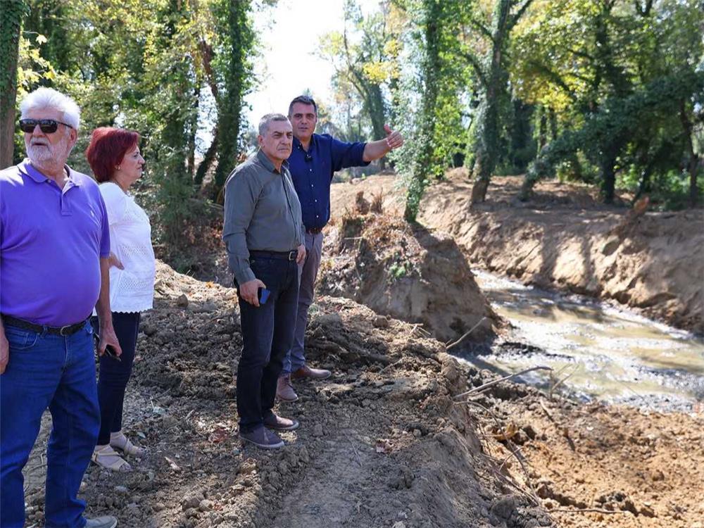 Επιτόπια επίσκεψη του Περιφερειάρχη Θεσσαλίας Δ. Κουρέτα στον ποταμό Καράμπαλη