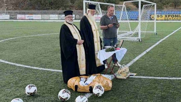 Ο Δήμαρχος Γορτυνίας παρών στον αγιασμό της Α.Ε. Δημητσάνας για την καινούργια σεζόν