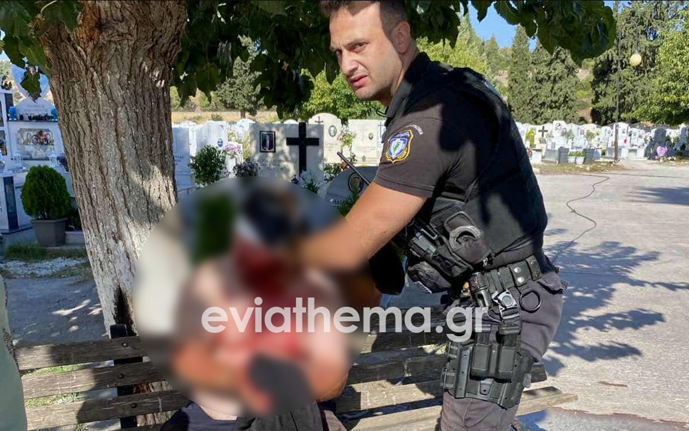 Σφοδρή σύγκρουση στο κοιμητήριο Χαλκίδας με τραυματίες και συλλήψεις – Έλληνες και Αλβανοί εργάτες σε διαμάχη