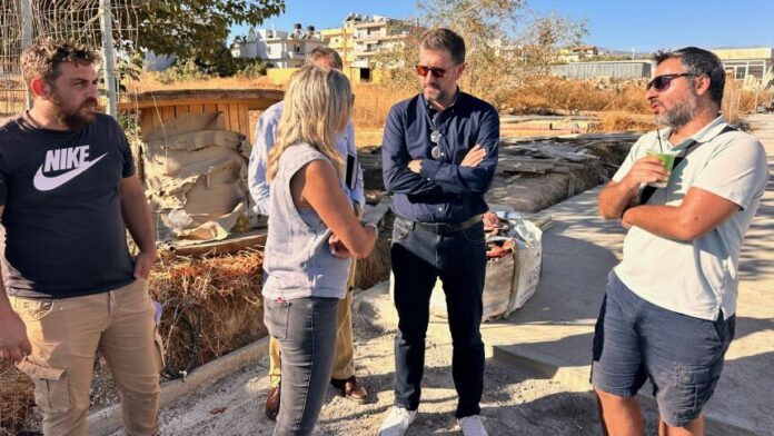Επίσκεψη Δημάρχου Μαλεβιζίου στο εργοτάξιο της Ελ. Βενιζέλου