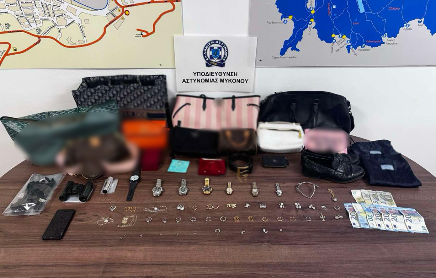 Ληστείες άνω των 195.000 ευρώ σε τουριστικά καταλύματα στη Μύκονο – Δείτε το βίντεο