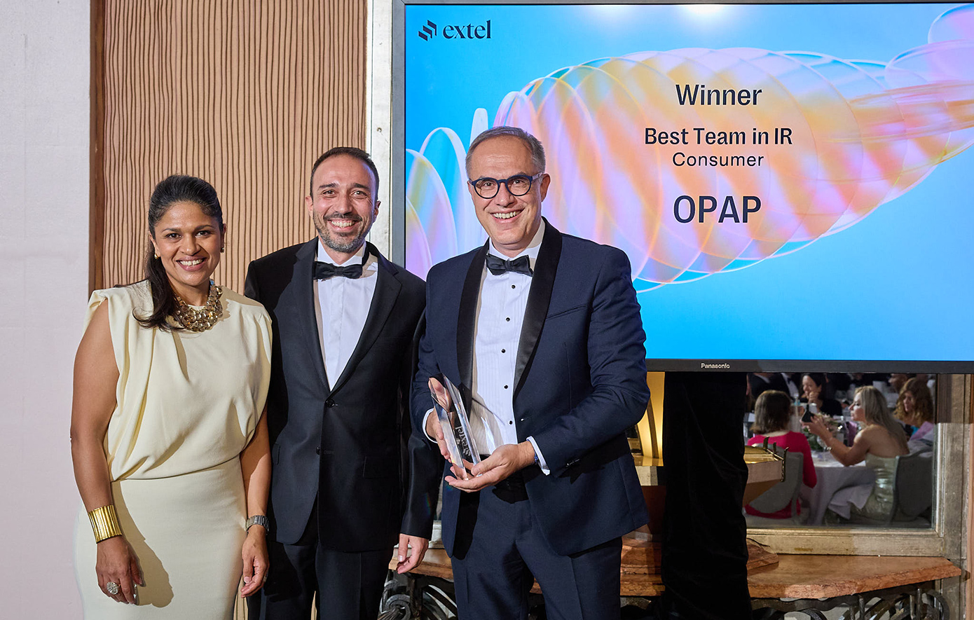 Εξαιρετική διεθνής αναγνώριση για την Ομάδα Επενδυτικών Σχέσεων του ΟΠΑΠ