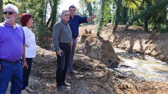Επιτόπια επίσκεψη του Περιφερειάρχη Θεσσαλίας Δ. Κουρέτα στον ποταμό Καράμπαλη
