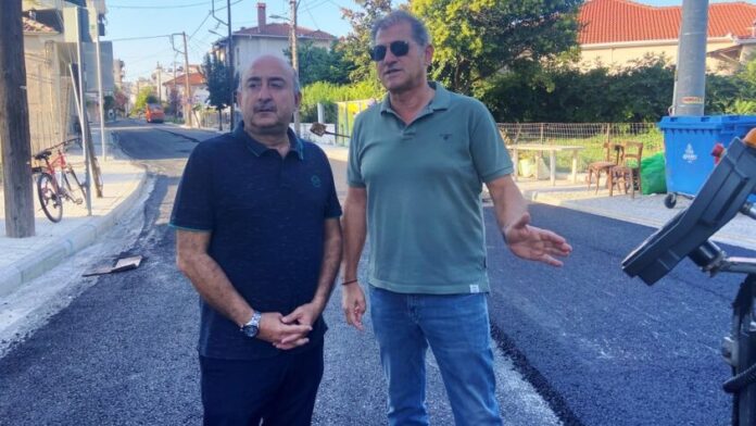 Επιθεώρηση Δημάρχου Τρικκαίων στις εργασίες ασφαλτόστρωσης