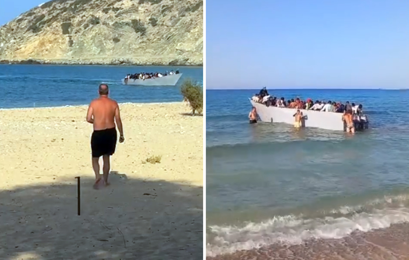 Ακατάπαυστες οι μεταναστευτικές αφίξεις στην Κρήτη – Βίντεο στο TikTok δείχνει λουόμενους να απωθούν βάρκα στη Γαύδο