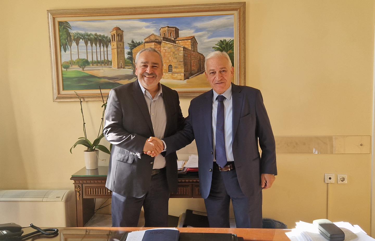 Ο πρόεδρος της ΚΕΔΕ Λάζαρος Κυρίζογλου επισκέπτεται τον Δήμο Πηνειού