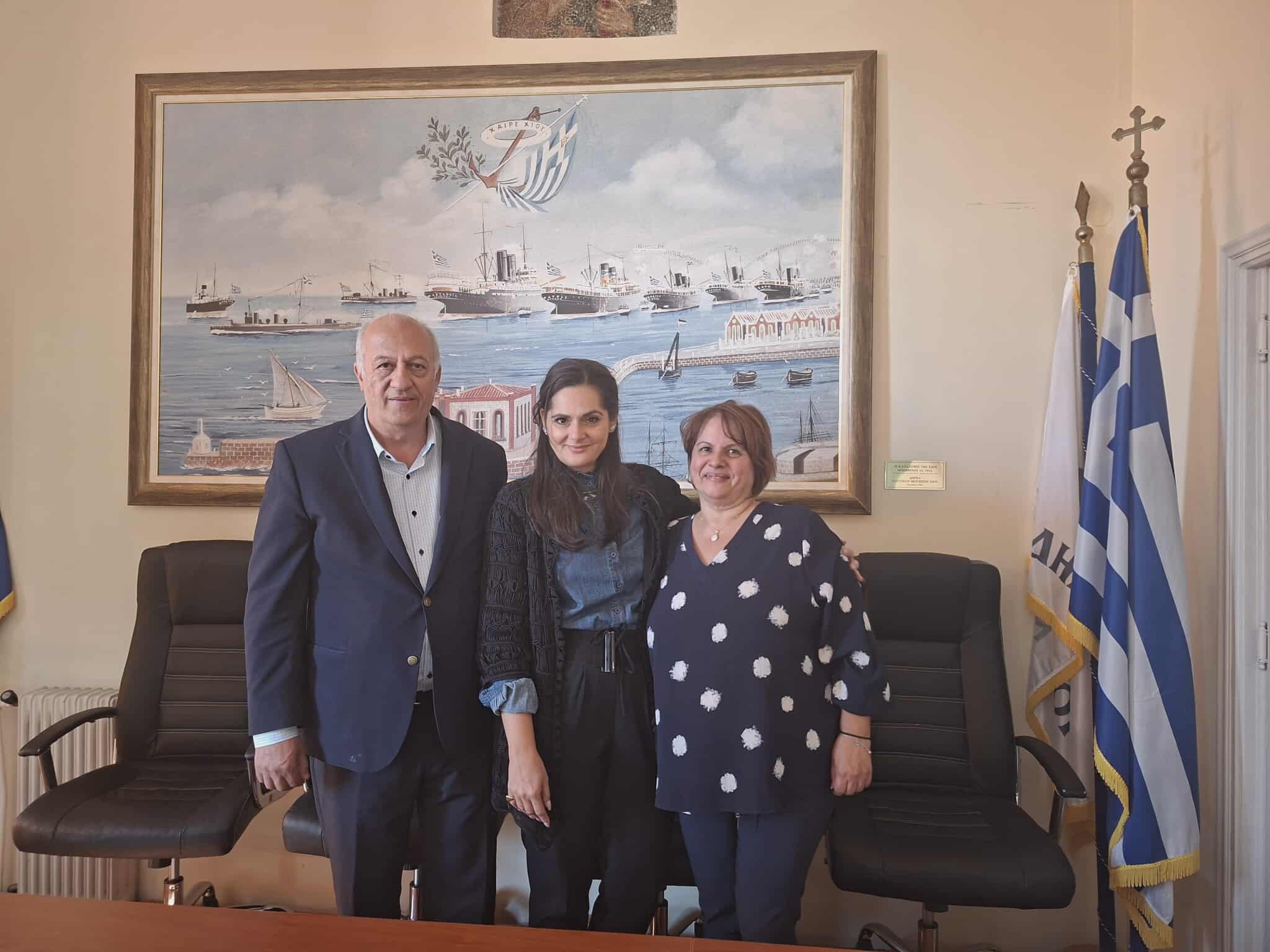 Η Γενική Γραμματέας Σύγχρονου Πολιτισμού επισκέπτεται το Δημαρχείο Χίου