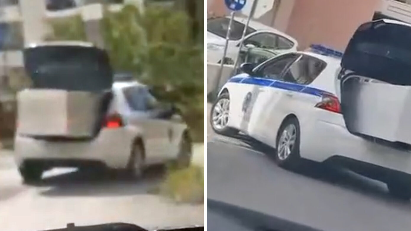 Σε διαθεσιμότητα ο αστυνομικός που μετέφερε ψυγείο με το περιπολικό – Σάλος με το βίντεο που κάνει τον γύρο του διαδικτύου