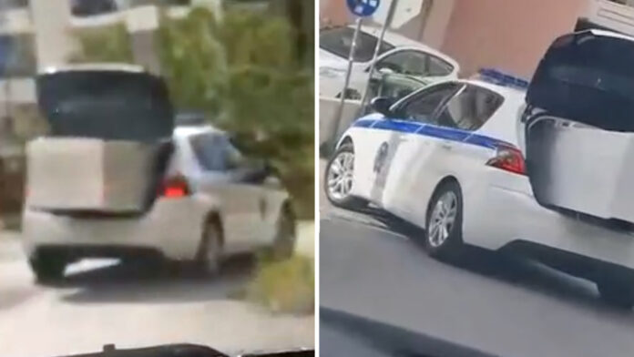 Σε διαθεσιμότητα ο αστυνομικός που μετέφερε ψυγείο με το περιπολικό – Σάλος με το βίντεο που κάνει τον γύρο του διαδικτύου
