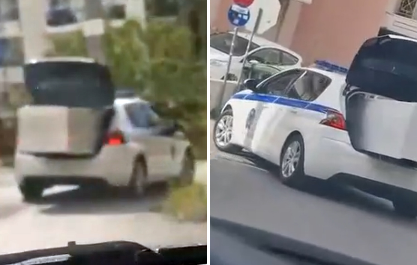 Σε διαθεσιμότητα ο αστυνομικός που μετέφερε ψυγείο με το περιπολικό – Σάλος με το βίντεο που κάνει τον γύρο του διαδικτύου