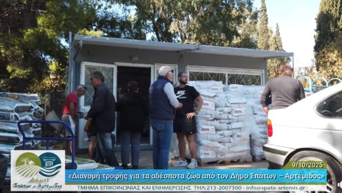 Δήμος Σπάτων – Αρτέμιδος: Παροχή ξηρής τροφής για αδέσποτα ζώα