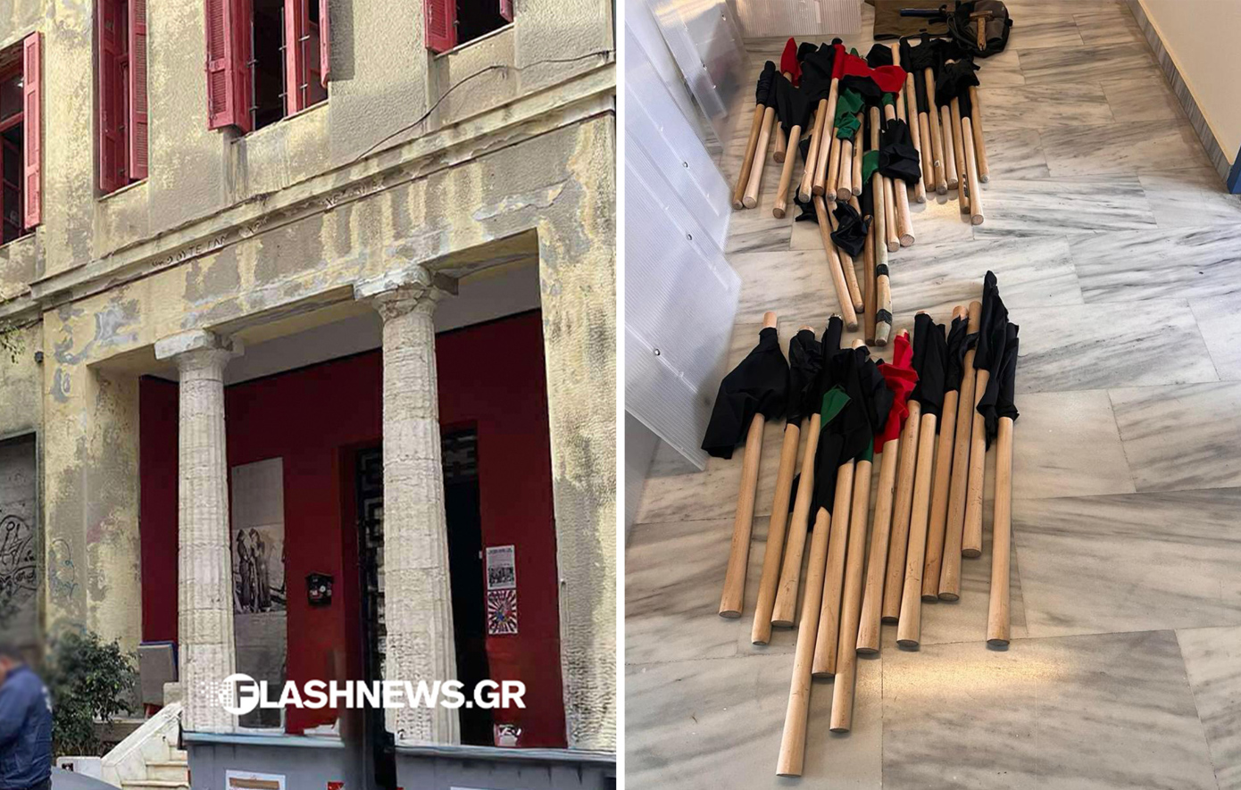 Έξι συλλήψεις για την επίθεση στον Βορίδη μετά την επιδρομή στην κατάληψη Ευαγγελισμός – Ανακαλύφθηκαν καδρόνια, σφυριά, μάσκες