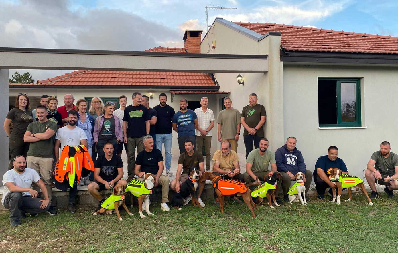 Η «Καλλιστώ» εξοπλίζει κυνηγόσκυλα με γιλέκα καρφιών για αποτροπή λύκων