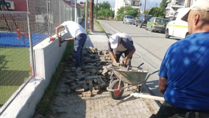 Δημιουργία σύγχρονων πεζοδρομίων στον Δήμο Κατερίνης