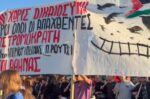 Διαδήλωση στήριξης για τους κρατούμενους της αποστολής «Global Sumud Flotilla» στην καρδιά της Αθήνας