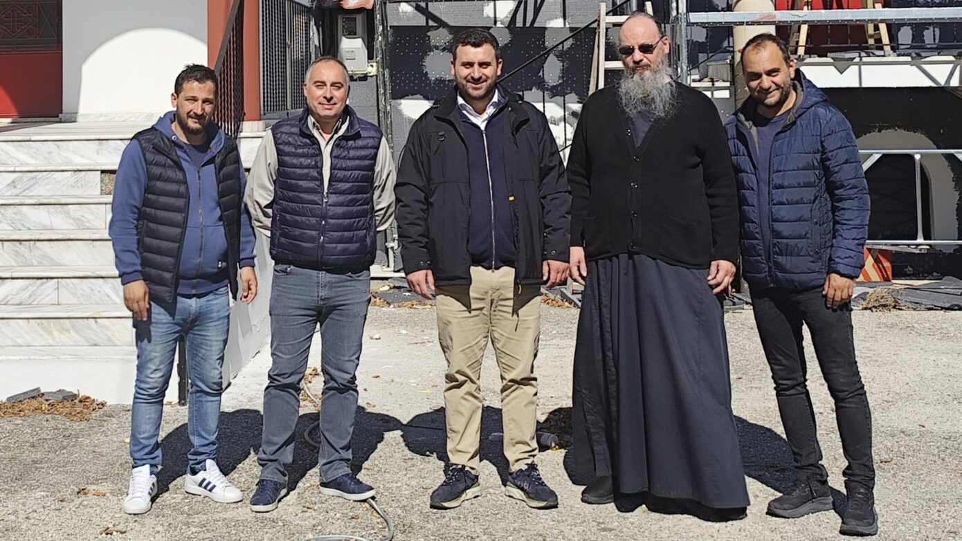 Επίσκεψη Δημάρχου Μετεώρων στις εργασίες του Ι.Ν. Αγ. Αθανασίου Σαρακίνας