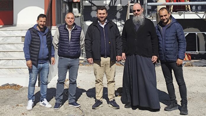 Επίσκεψη Δημάρχου Μετεώρων στις εργασίες του Ι.Ν. Αγ. Αθανασίου Σαρακίνας