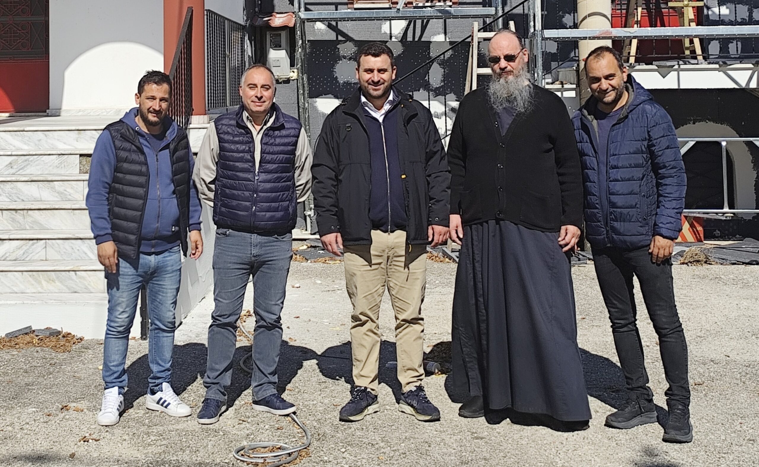 Επίσκεψη Δημάρχου Μετεώρων στις εργασίες του Ι.Ν. Αγ. Αθανασίου Σαρακίνας