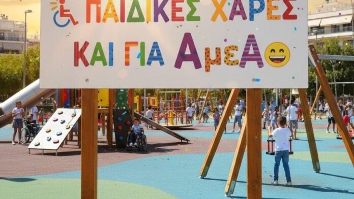 Δημοπρασία 19 παιδικών χαρών με πρόσβαση για ΑμεΑ από την Π.Δ.Ε.
