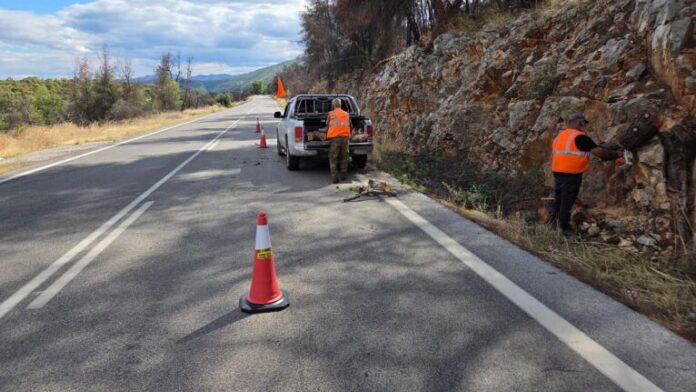 Εντατικοποιούνται οι καθαρισμοί στο Επαρχιακό Οδικό Δίκτυο της ΠΕ Κορινθίας