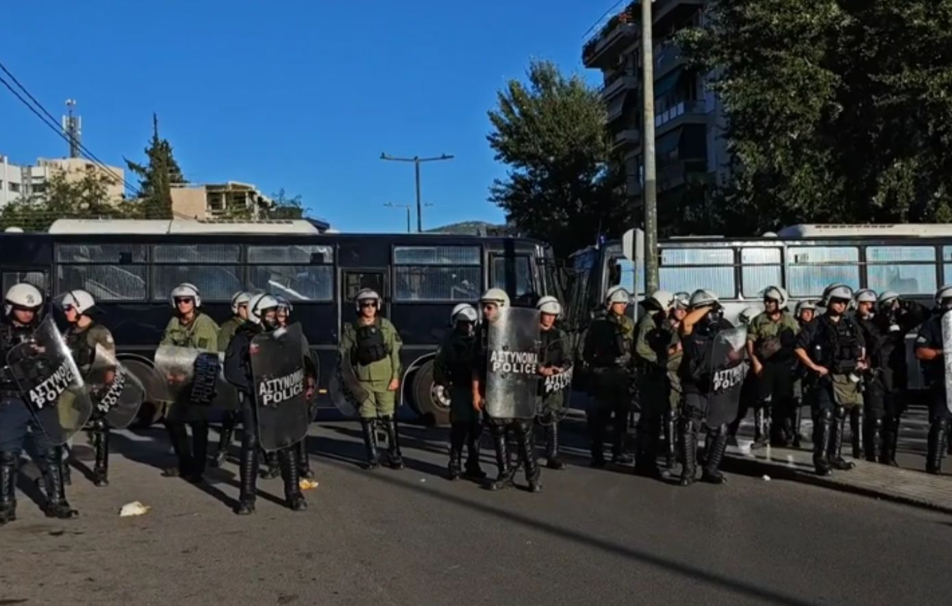 Διαμαρτυρία στην Πανόρμου ενάντια στη συγκέντρωση έξω από την ισραηλινή πρεσβεία