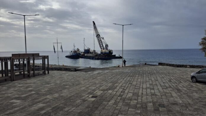 Δ.Σφακίων: Άρχισαν οι εργασίες για ράμπα εξυπηρέτησης πλοίων στην Αγία Ρουμέλη