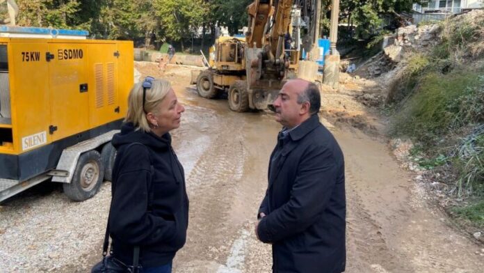 Επιθεώρηση Δημάρχου Τρικκαίων στην ανεγειρόμενη γέφυρα Μαρούγγαινας