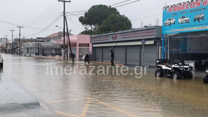 Η Ζάκυνθος στο έλεος της κακοκαιρίας: Πάνω από 60 χιλιοστά βροχής – Δρόμοι ποτάμια, κόσμος εγκλωβισμένος