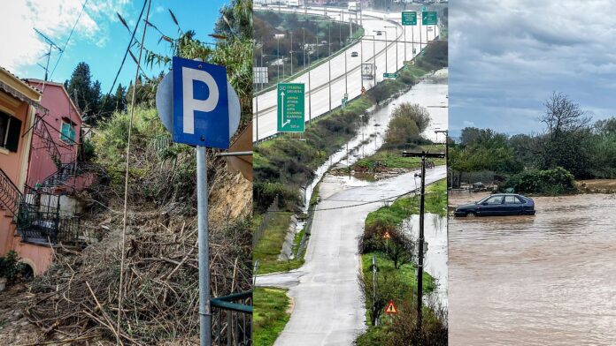 Σαρωτικό το πέρασμα της κακοκαιρίας από τη Δυτική Ελλάδα: Πλημμύρισαν σπίτια και καταστράφηκαν δρόμοι από τις κατολισθήσεις