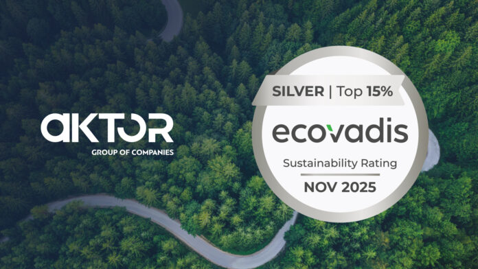 Η AKTOR κατέκτησε το «Silver Medal Award» από την EcoVadis