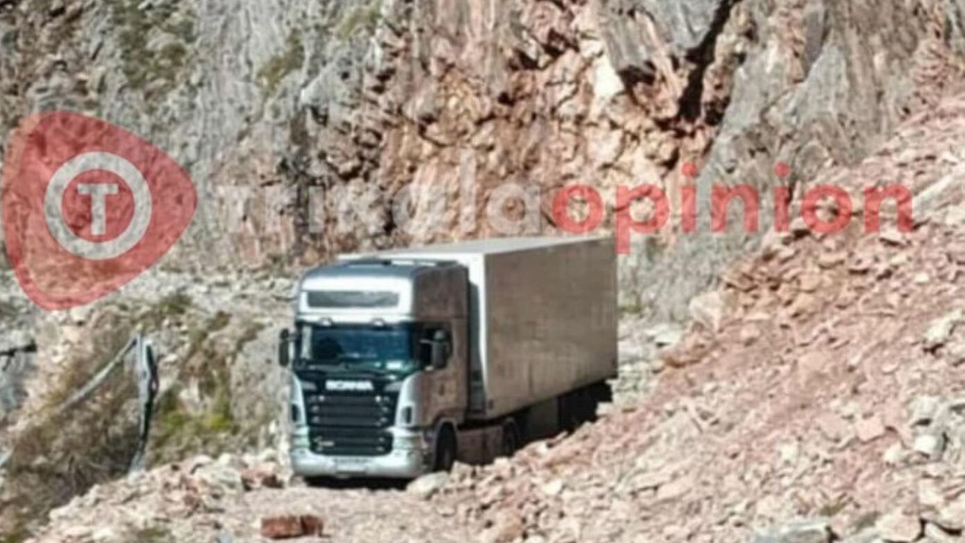 Οδηγός φορτηγού παγιδεύτηκε σε χωματόδρομο στα Τρίκαλα λόγω λάθους του GPS