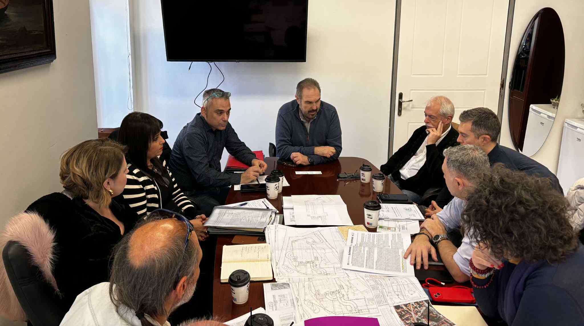 Εργασιακή συνάντηση Δημάρχου Φλώρινας για τον υπό ανέγερση υπόγειο χώρο στάθμευσης