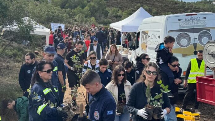Με επιτυχία στέφθηκε η 5η Εθελοντική Δενδροφύτευση του ΣΠΑΠ στον Κοκκιναρά Κηφισιάς