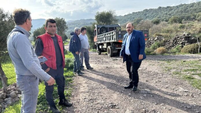 Επιθεώρηση Δημάρχου Δυτ. Λέσβου σε έργα αποκατάστασης μετά την πλημμύρα της 11/11