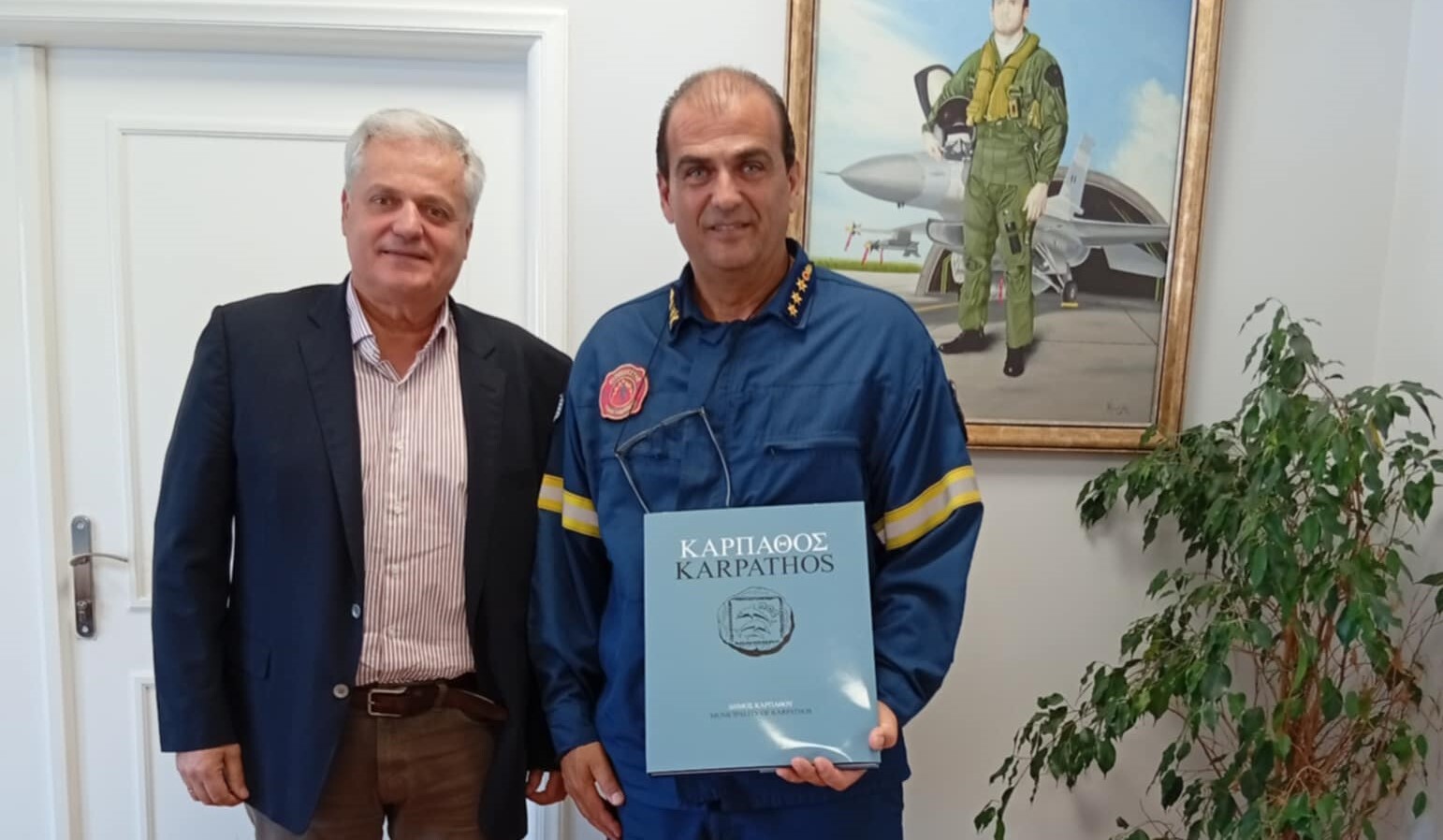 Σύσκεψη Δημάρχου Καρπάθου με τον Επικεφαλής της Πυροσβεστικής Ρόδου