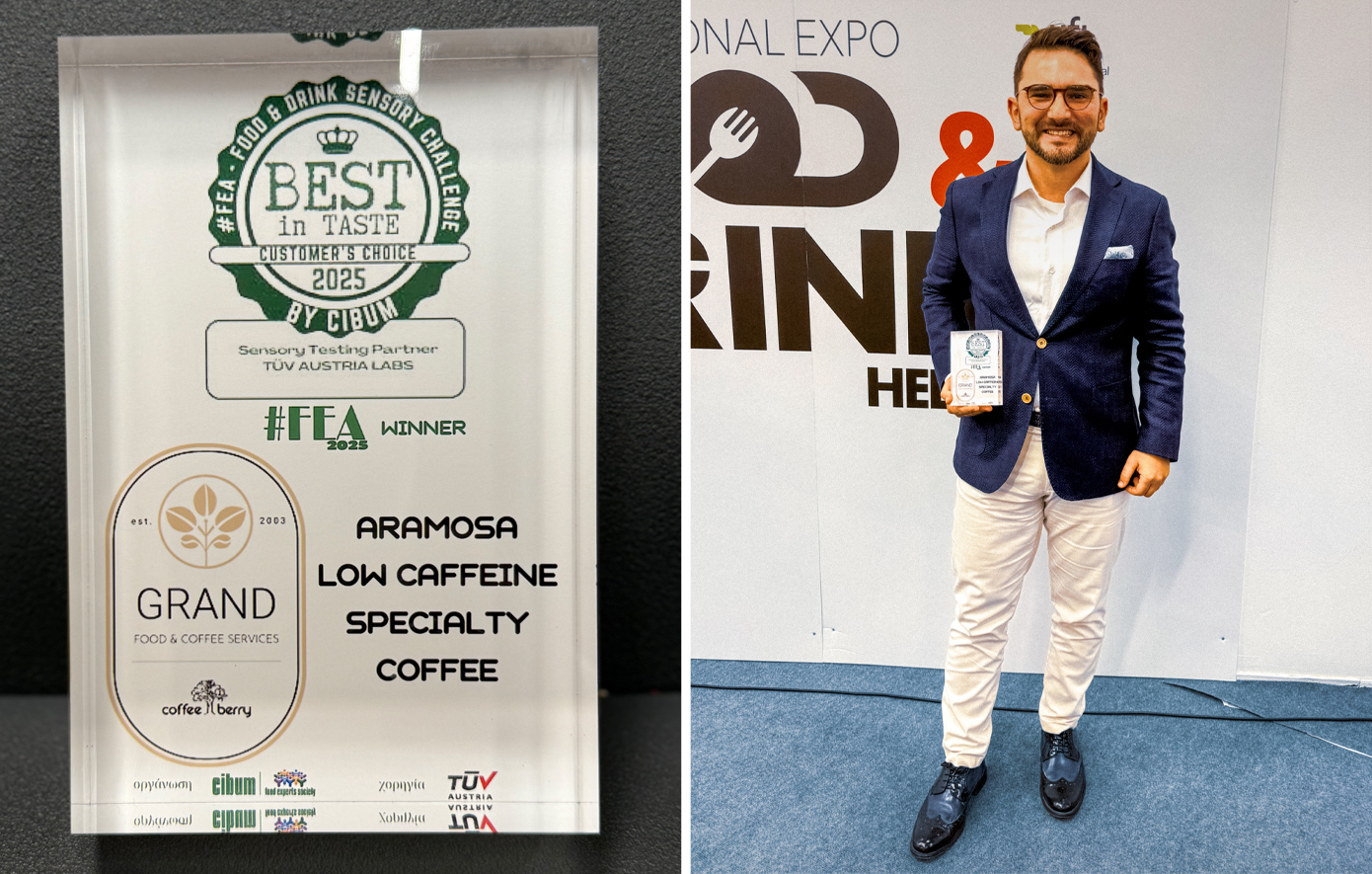 Η Coffee Berry τιμάται για την καινοτόμο ποικιλία καφέ με μειωμένη καφεΐνη, που πρωτοπαρουσιάζεται στην Ελλάδα από αλυσίδα street café