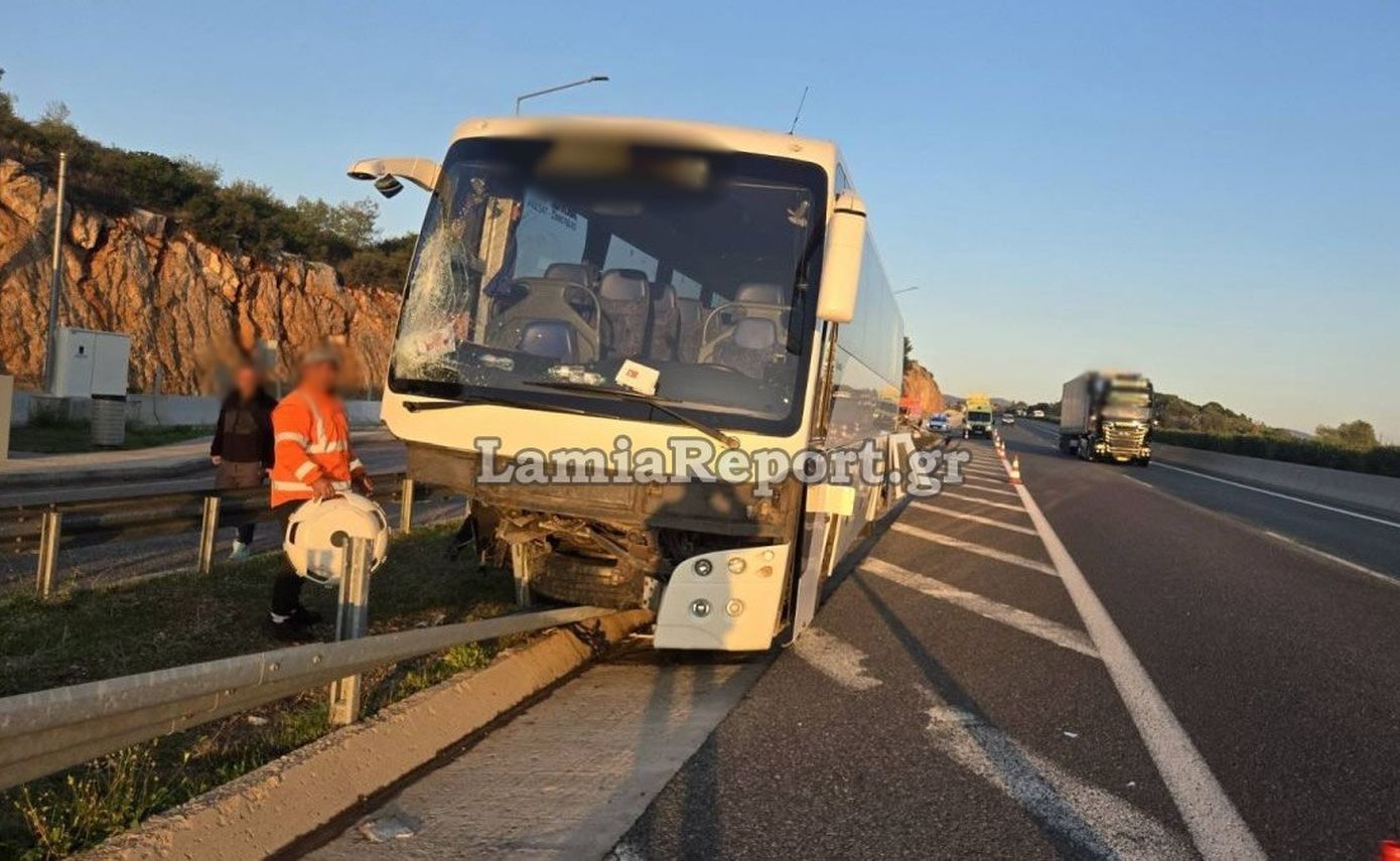 Ανατροπή λεωφορείου το πρωί στην Εθνική Οδό – Έξι τραυματίες στο νοσοκομείο