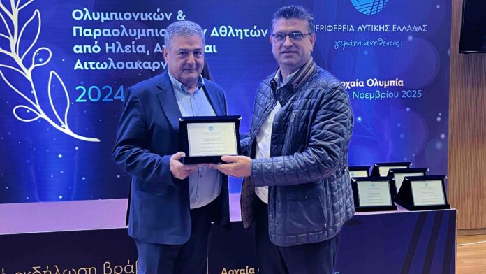 Ο Δήμαρχος Ανδραβίδας-Κυλλήνης βράβευσε τους Ολυμπιονίκες