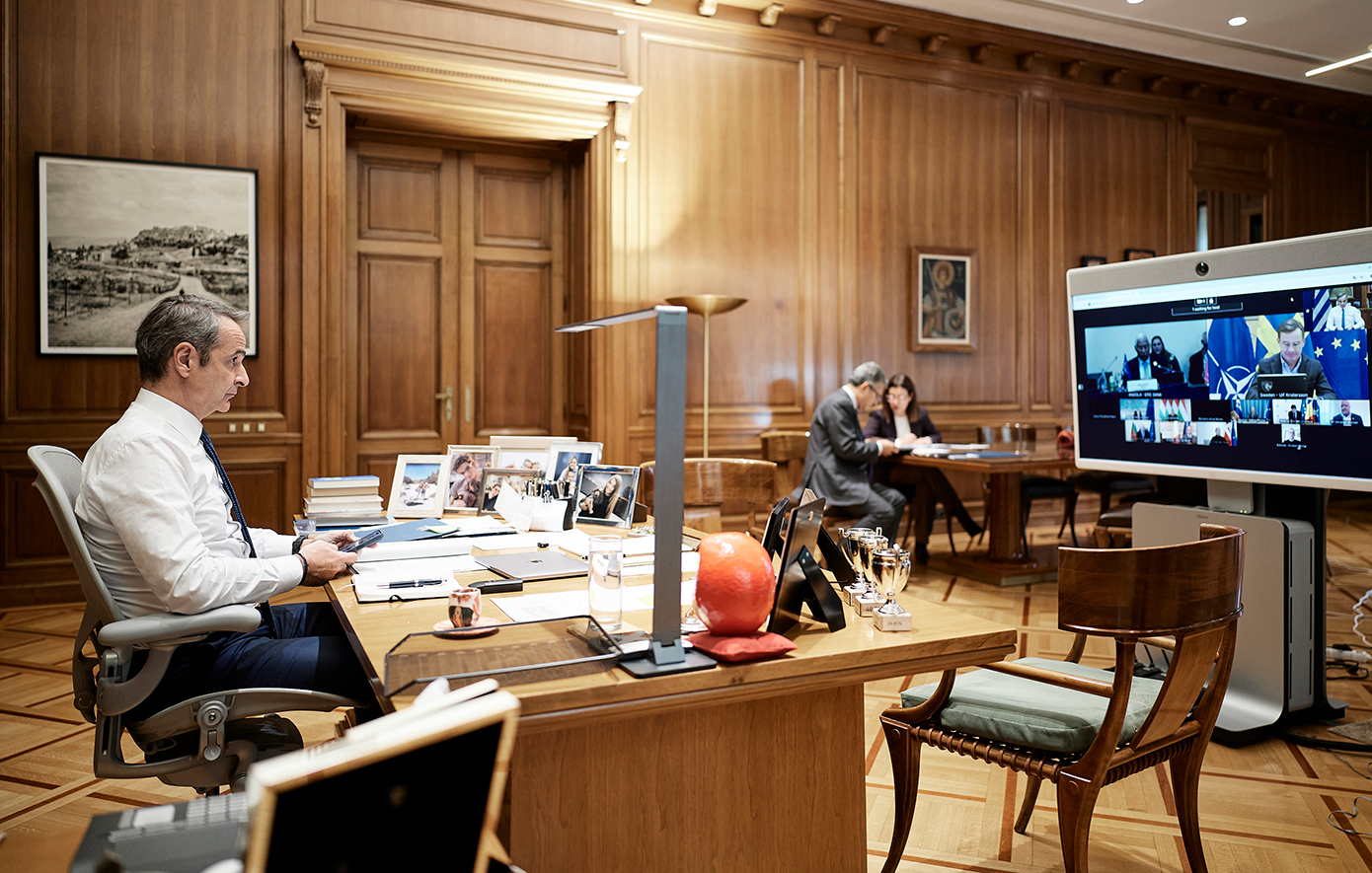 Μητσοτάκης σε κρίσιμη τηλεδιάσκεψη ηγετών της ΕΕ για την κατάσταση στην Ουκρανία