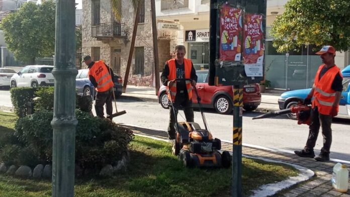 “Ανανεωτικές εργασίες και φρέσκες φυτεύσεις από τον Δήμο Σπάρτης”