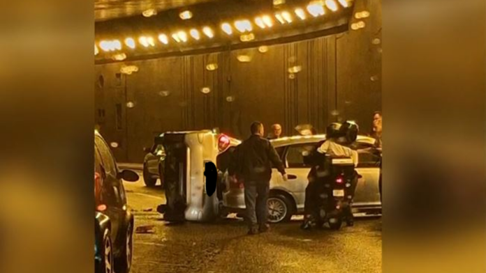 Σύγκρουση 3-4 οχημάτων με ελαφρούς τραυματισμούς στη γέφυρα της Χαμοστέρνας τα ξημερώματα