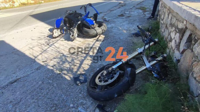 Συγκλονιστικό ατύχημα στα Χανιά: Μηχανή διαλύθηκε στα δύο από σύγκρουση