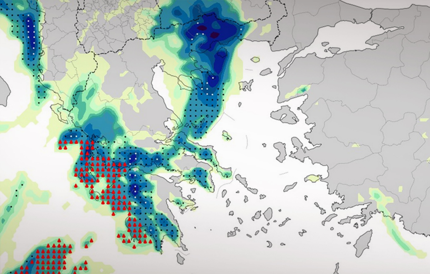 Ποιες περιοχές της χώρας θα χτυπήσει η κακοκαιρία «ADEL» τις επόμενες ώρες – Προειδοποίηση για χαλάζι σε μεγάλο μέγεθος