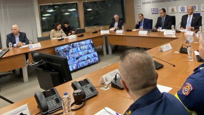 O Βλάσσης Σιώμος στην έκτακτη διυπουργική συντονιστική σύσκεψη για την κακοκαιρία